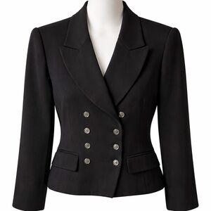 Kasper Black Double-Breasted Blazer
